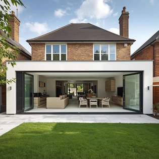 Modern home with large house extension