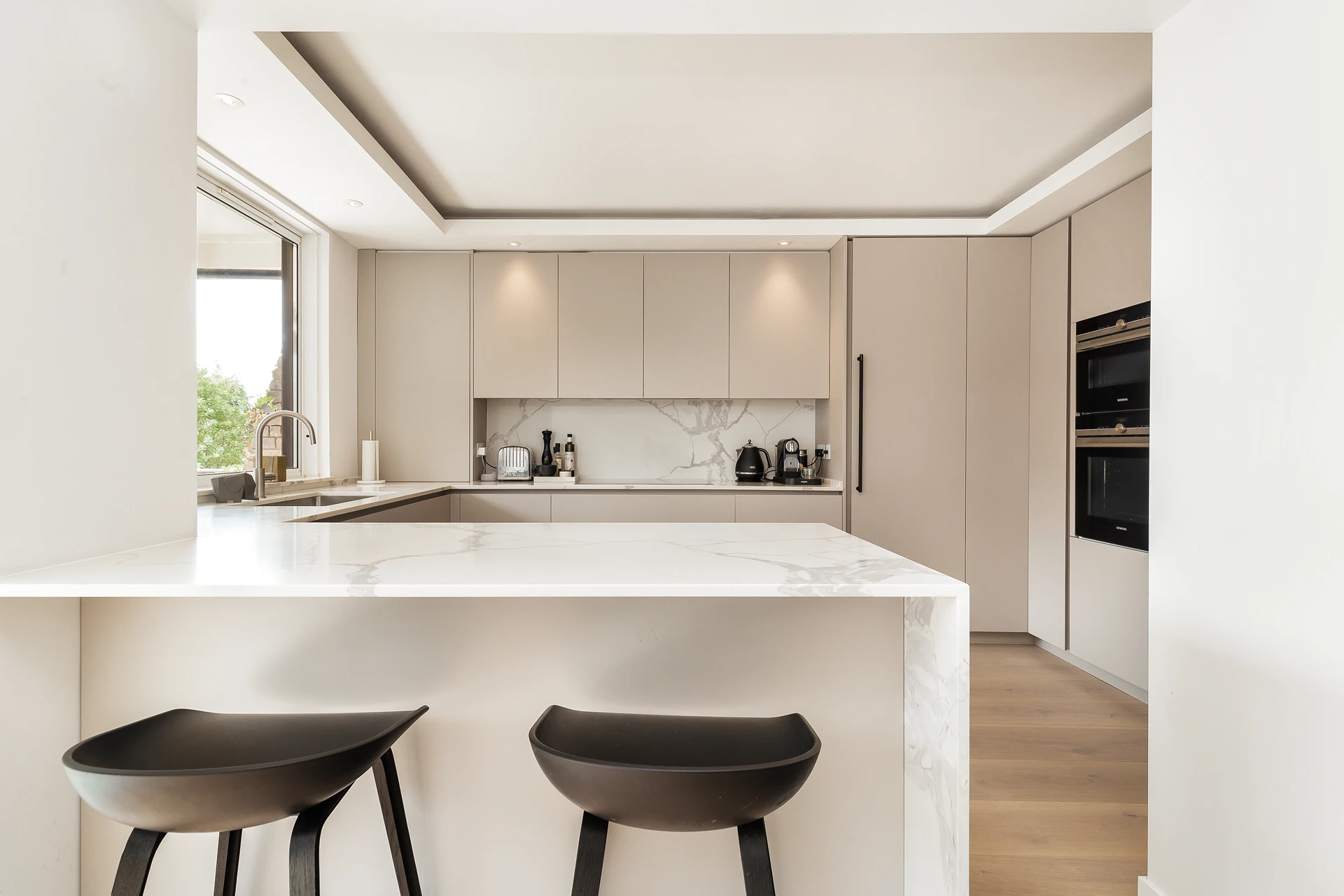New kitchen fit with aligned doors, even gaps and clean lines
