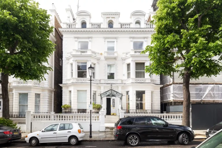 Exterior painting on London property with weather-resistant finish